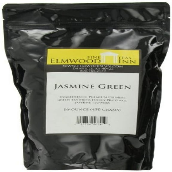 Elmwood Inn Fine Teas, Jasmine Green Tea, 16-Ounce Pouch