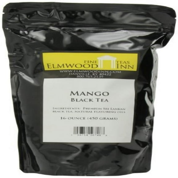 Elmwood Inn Fine Teas, Mango Black Tea, 16-Ounce Pouch
