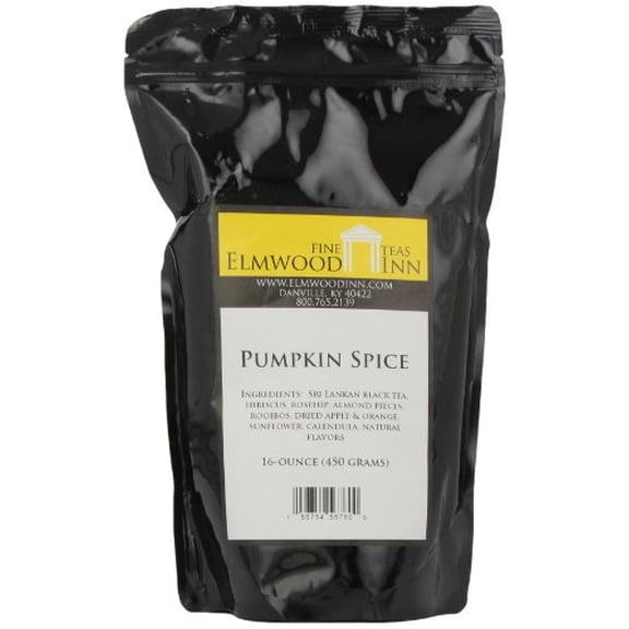 Elmwood Inn Fine Teas, Pumpkin Spice Black Tea, 16-Ounce Pouch