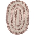 thumbnail image 1 of 1.1' x 1.4' White and Brown Traditional Area Throw Rug Sample, 1 of 6
