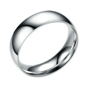 ELNEEYA Comfort Fit Wedding Ring, Sterling Silver