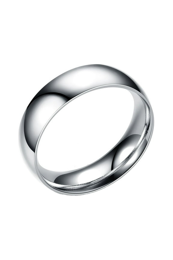 Comfort Fit Wedding Ring, Sterling Silver