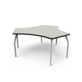 thumbnail image 1 of Elo Echo Desk with Grey Nebula Laminate & 4 Junior Adjustable Smooth Silver Legs - 21-26 x 36 x 20 in., 1 of 1