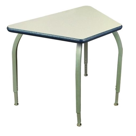 Elo Furniture Series ELO7217-ADJ-25 Elo 24 x 33 Connect 8 desk- 4 Adjustable Legs- Black Beveled Lotz Armor Edge- Grey Nebula Laminate Top