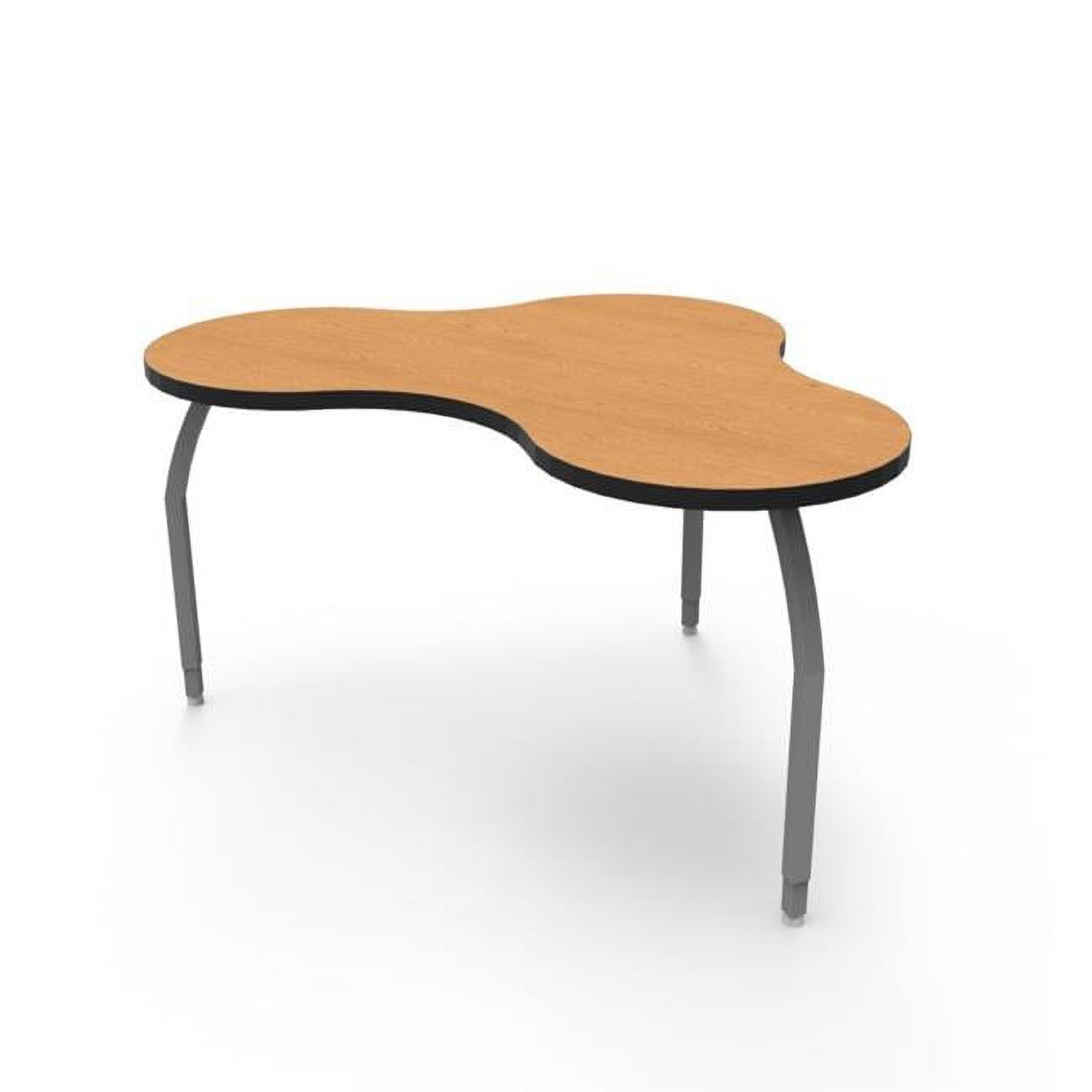 Elo Nimbus Table with Grey Nebula Laminate & 3 Adjustable Smooth Silver ...