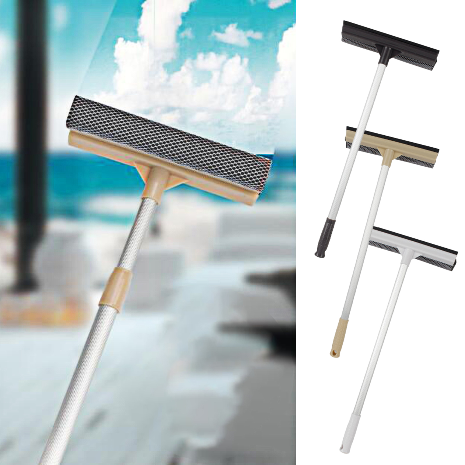 Elodia Multifunctional Window Squeegee Telescopic Detachable Long ...