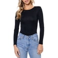 thumbnail image 1 of Elodie Women's Ribbed Long Sleeve Bodysuit, 1 of 3