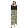 thumbnail image 1 of Eloges Women's 3/4 Sleeve Vintage Bouquet Floral Maxi Dress, 1 of 7