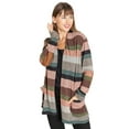 thumbnail image 1 of Eloges Women's Multi Color Stripe Elbow Patch Open Cardigan, 1 of 8