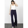 thumbnail image 1 of Eloges Women's Solid Ruffle Trim Bell Bottom Drawstring Pants, 1 of 7