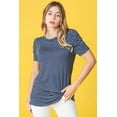 thumbnail image 1 of Eloges Women's Stripe Short Puff-Sleeve Tunic, 1 of 8
