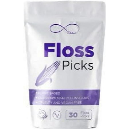 Elohim Floss Picks-Corn Straw 30ct