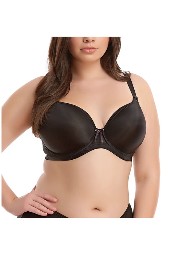 Bijou Molded Plunge Underwire Bra (8722),42F,Black
