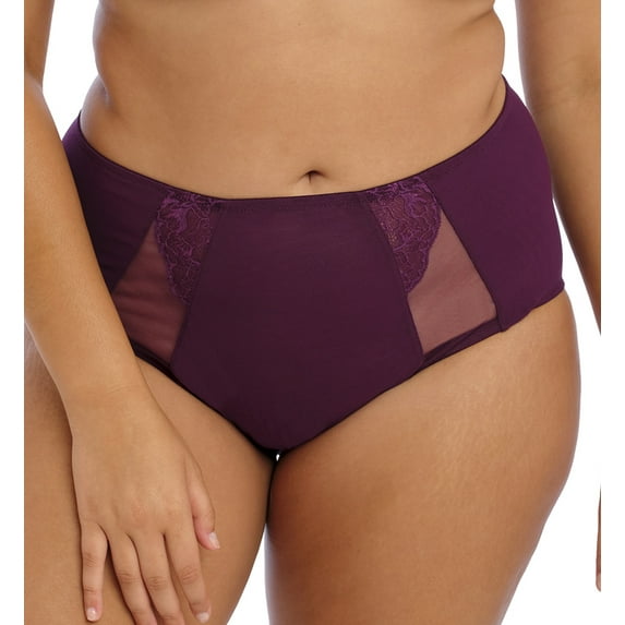 Elomi Brianna Full Panty Brief (8085),Large,Blackberry