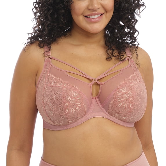 Elomi Brianna Plunge Underwire Bra (8080),36HH,Ash Rose