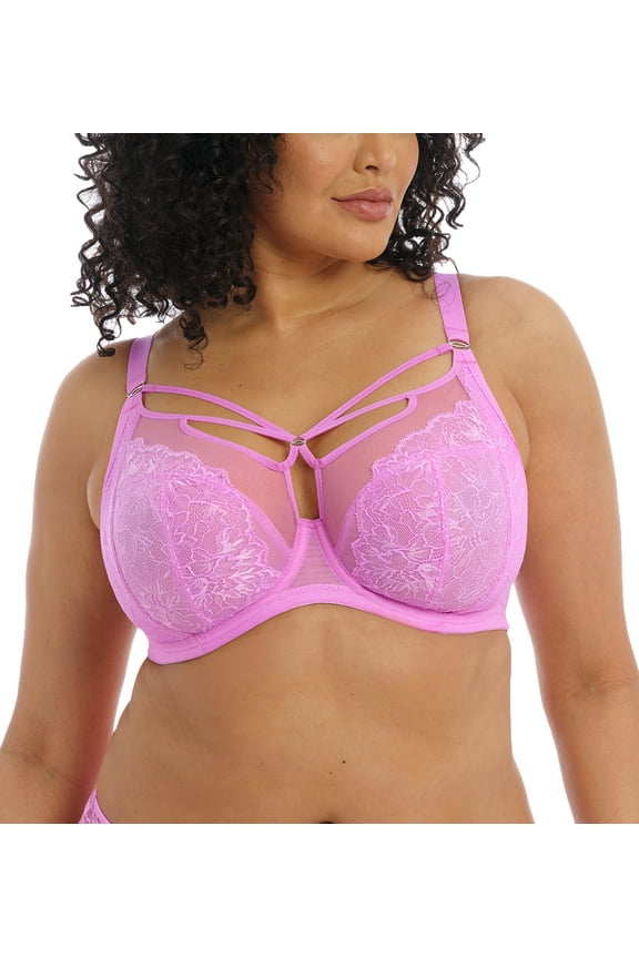 Brianna Plunge Underwire Bra (8080),36HH,Very Pink