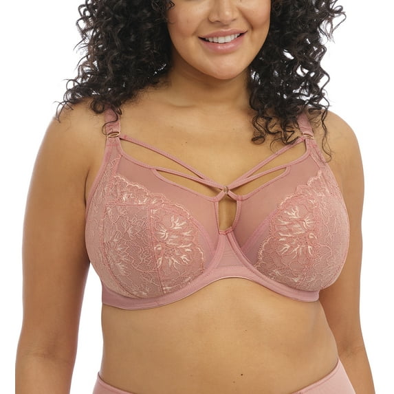 Elomi Brianna Plunge Underwire Bra (8080),38FF,Ash Rose