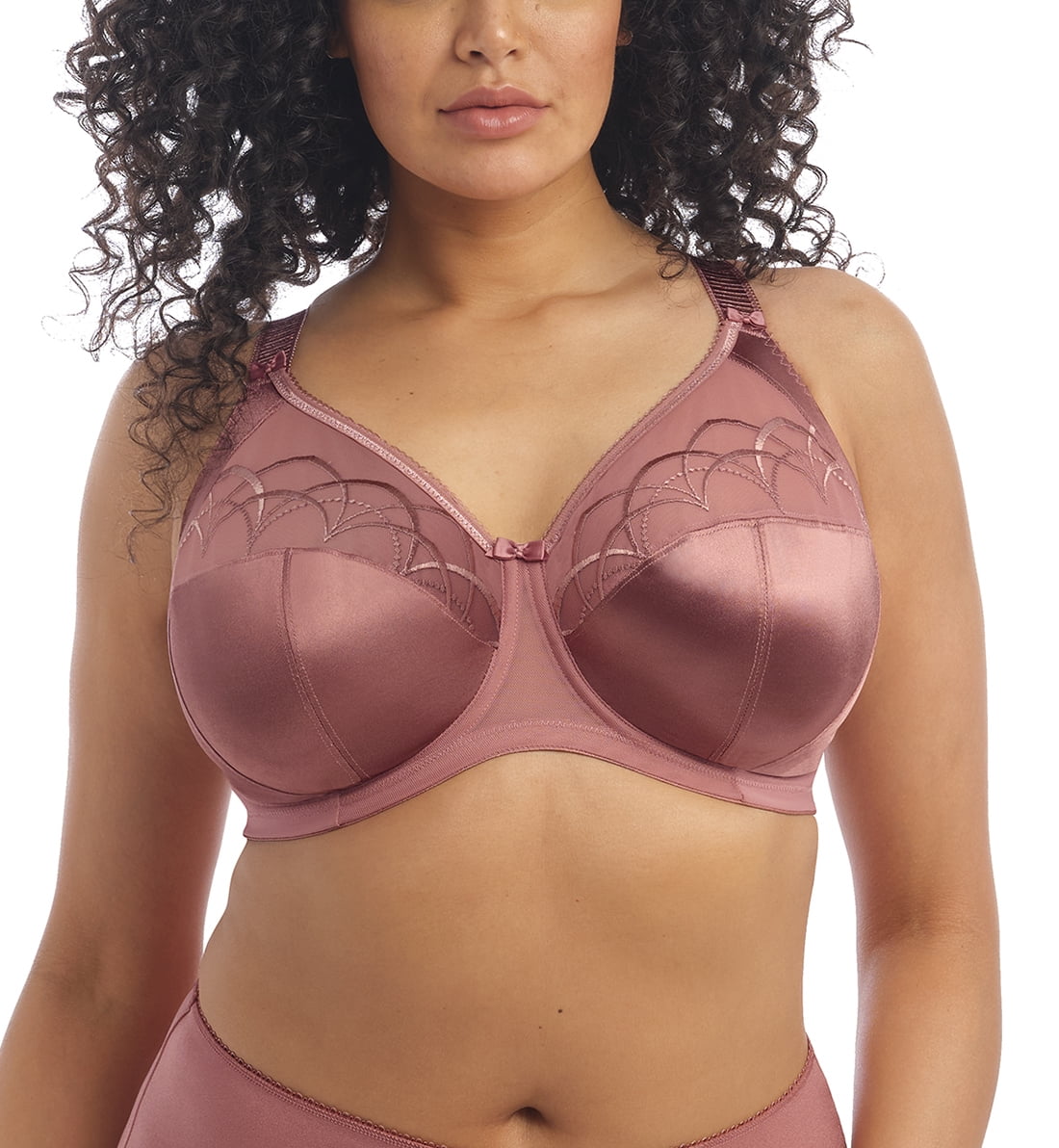 Elomi Cate Embroidered Full Cup Banded Underwire Bra (4030),34FF,Rosewood
