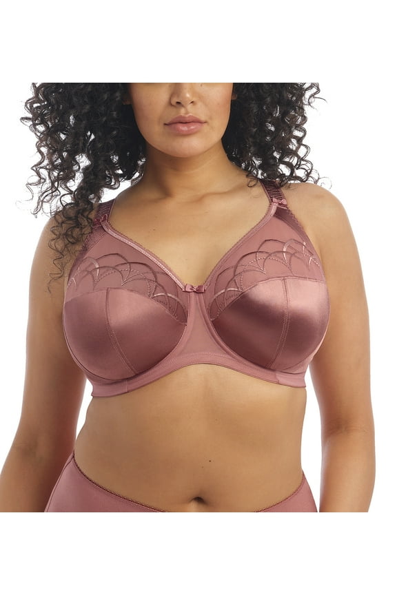 Cate Embroidered Full Cup Banded Underwire Bra (4030),34G,Rosewood
