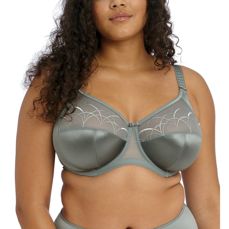 Elomi Cate Embroidered Full Cup Banded Underwire Bra (4030),34HH,Willow