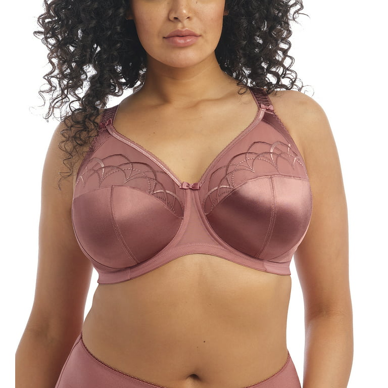 Elomi Cate Embroidered Full Cup Banded Underwire Bra (4030),36FF,Rosewood