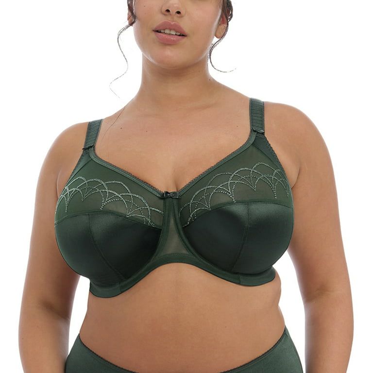 Elomi Cate Embroidered Full Cup Banded Underwire Bra (4030),36GG,Pine Grove