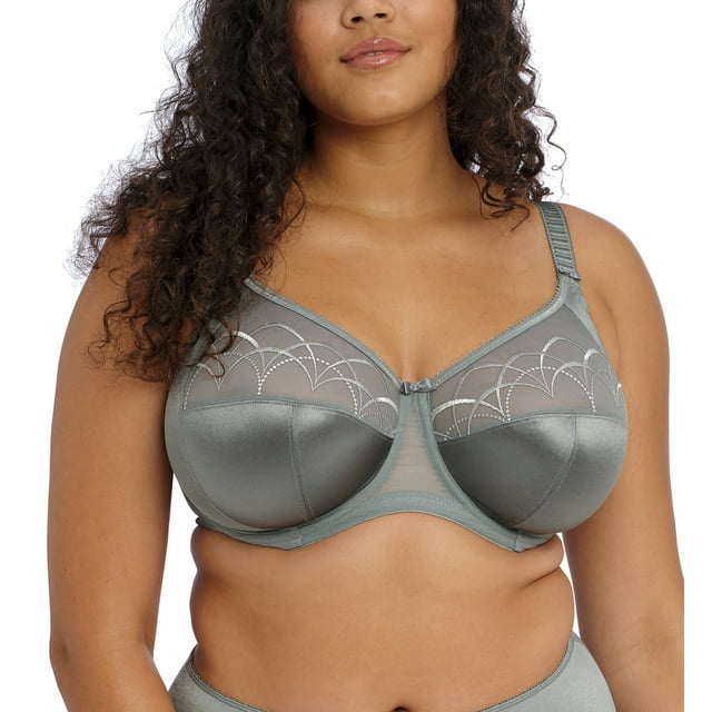 Elomi Cate Embroidered Full Cup Banded Underwire Bra (4030),40HH,Willow