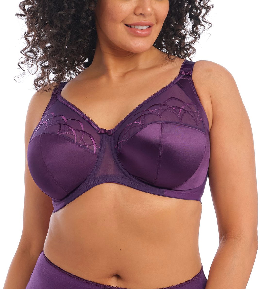 Elomi Cate Embroidered Full Cup Banded Underwire Bra (4030),40GG,Camelia