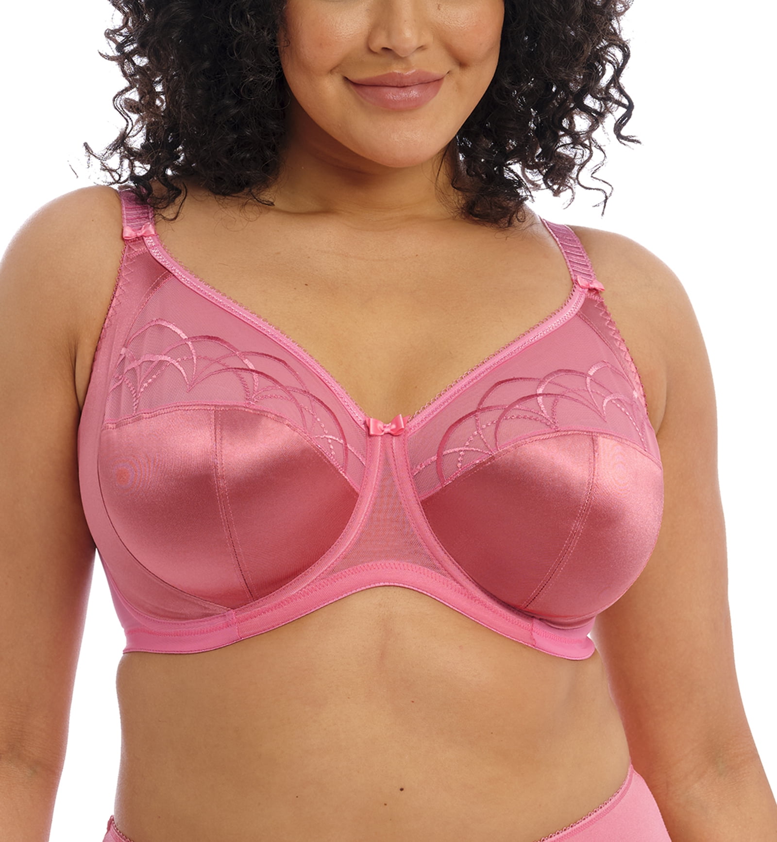 Elomi Cate Embroidered Full Cup Banded Underwire Bra (4030),42K,Desert Rose  