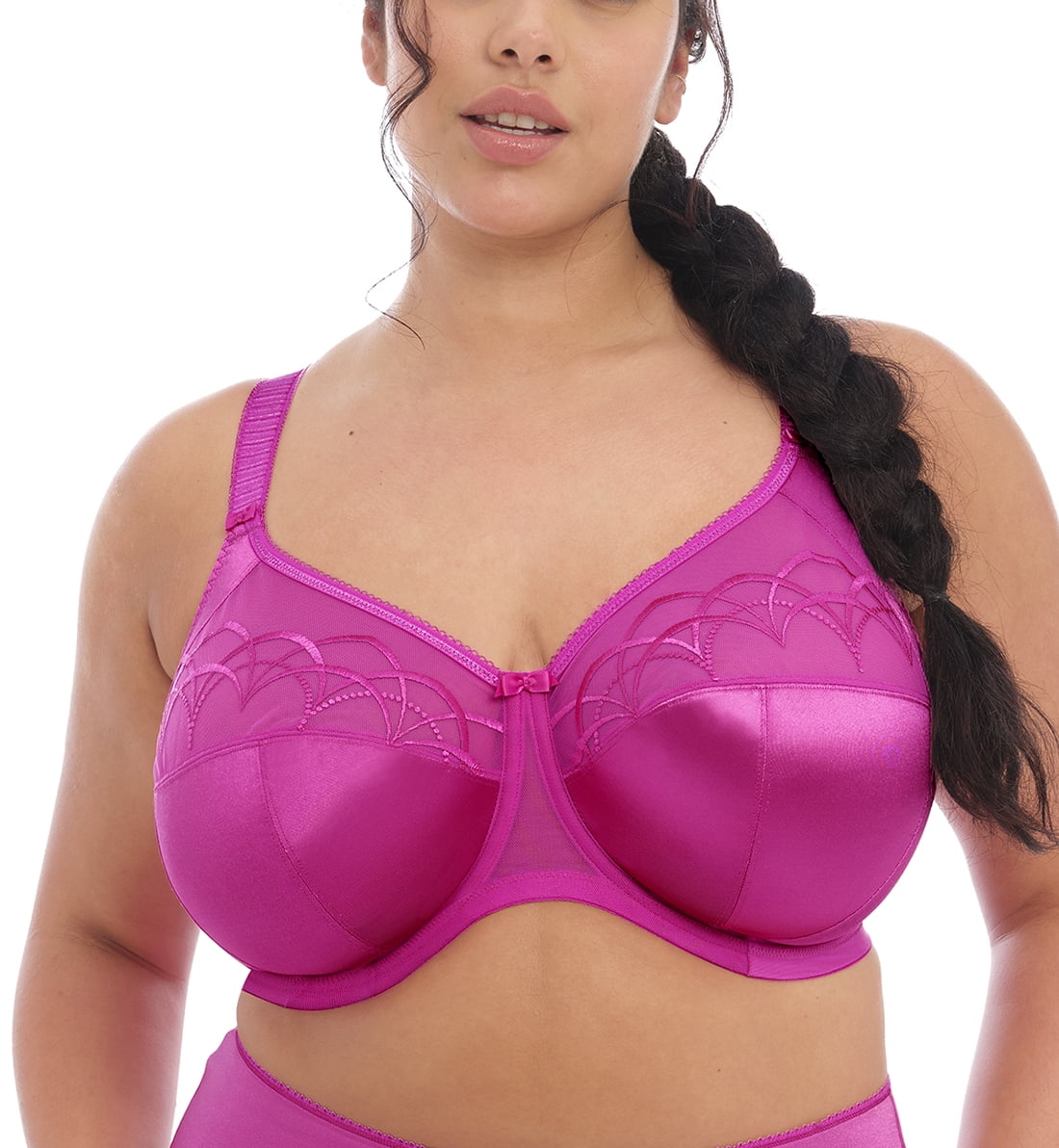 Elomi Cate Embroidered Full Cup Banded Underwire Bra (4030),44H,Camelia 