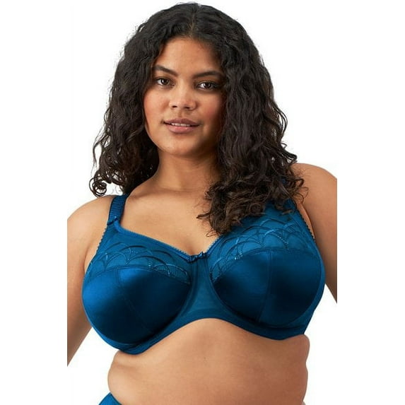 Elomi Cate Embroidered Full Cup Banded Underwire Bra (4030),46F,Poseidon