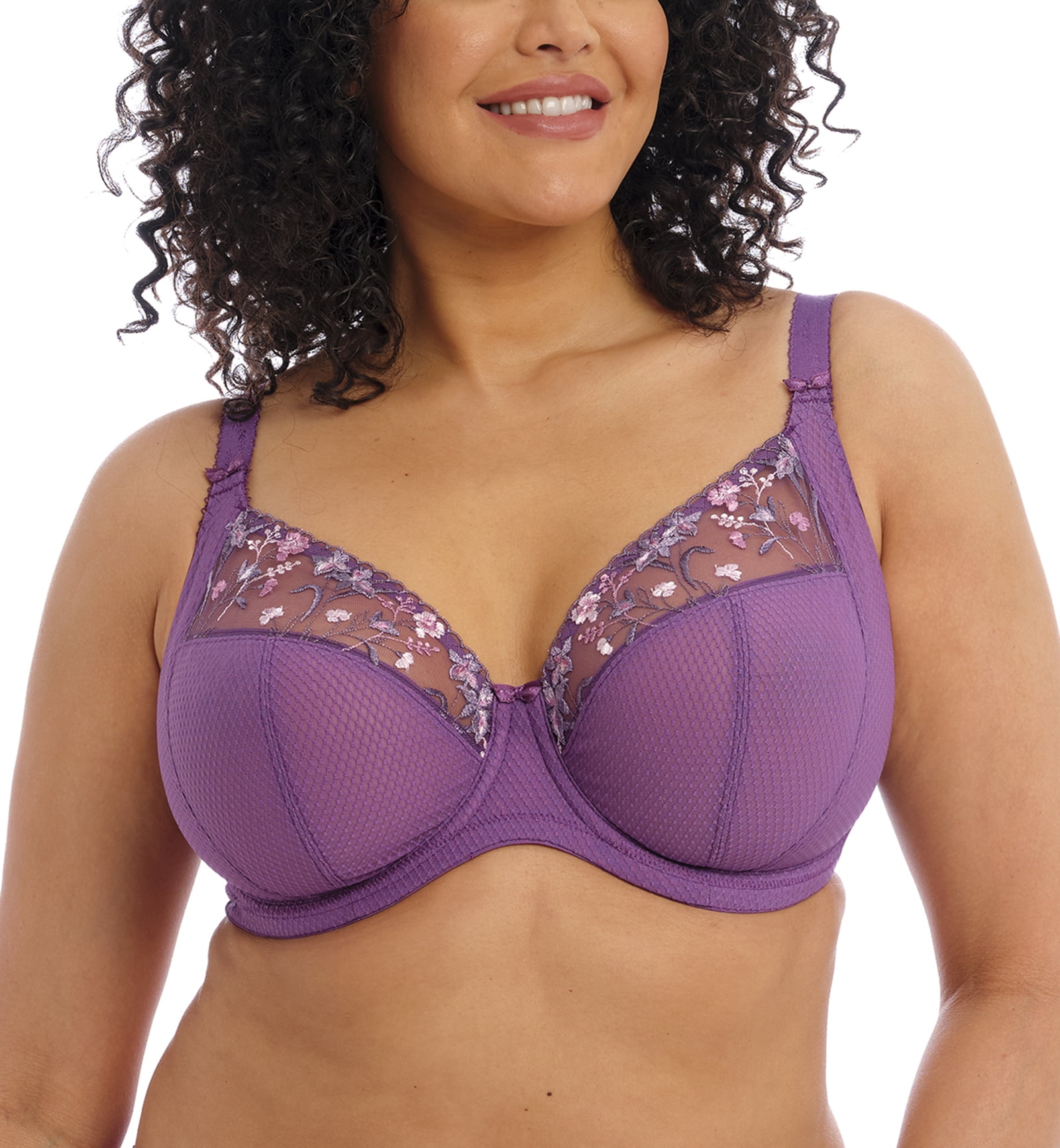 Elomi Charley Banded Plunge Underwire Bra (4380),38J,Pansy