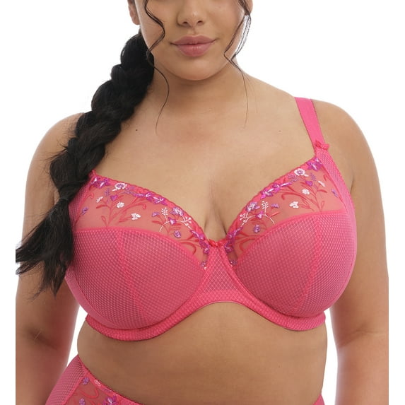 Elomi Charley Banded Plunge Underwire Bra (4380),40FF,Honeysuckle