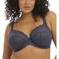 thumbnail image 1 of Elomi Charley Banded Stretch Lace Plunge Underwire Bra (4382),36F,Storm, 1 of 4