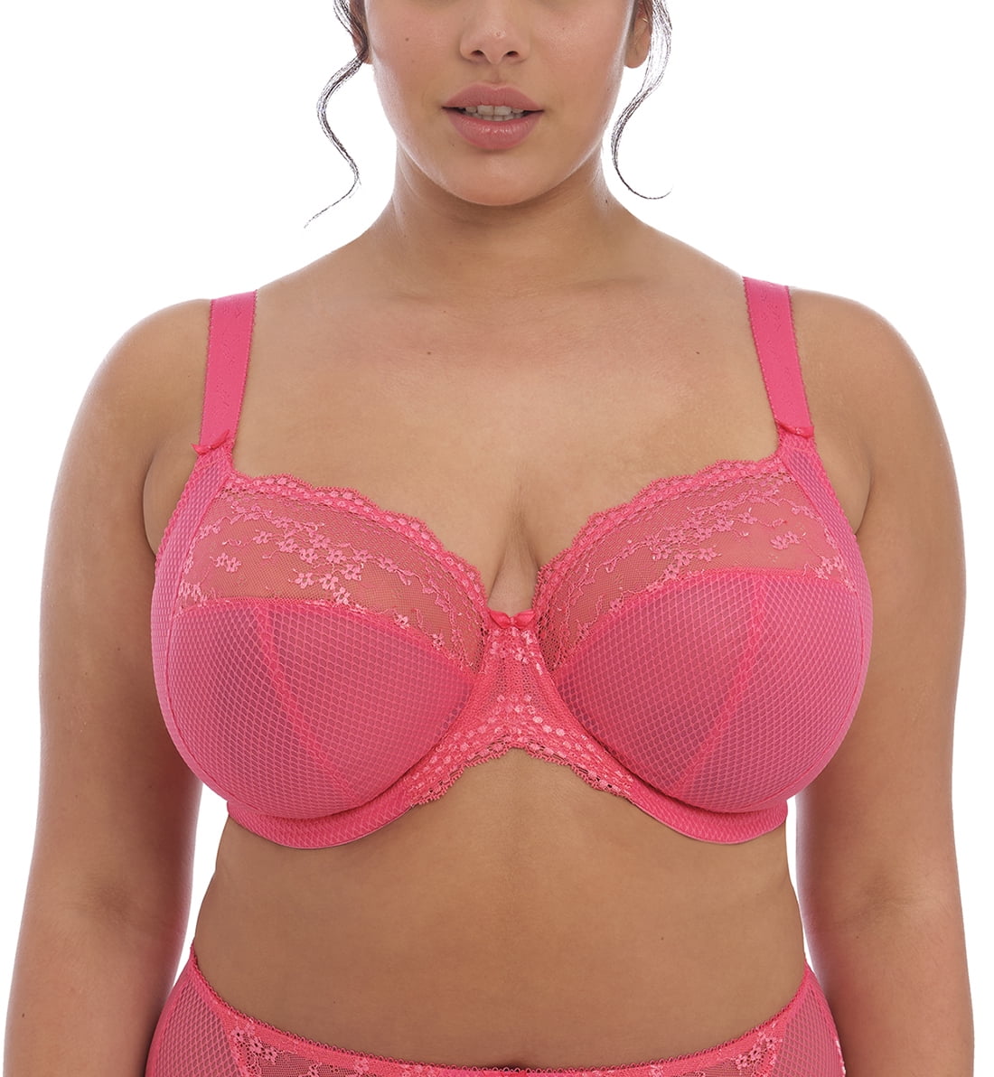 Elomi Charley Banded Stretch Lace Plunge Underwire Bra (4382),36HH