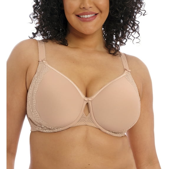 Elomi Charley Bandless Spacer Seamless Underwire Bra (4383),34HH,Fawn