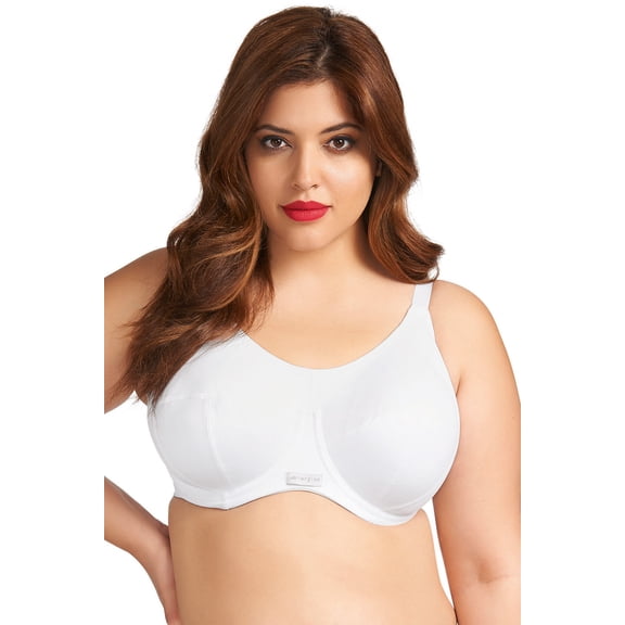 Elomi Energise J-Hook Underwire Sports Bra (8041),36FF,White