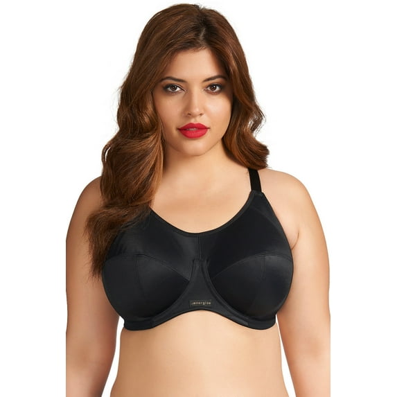 Elomi Energise J-Hook Underwire Sports Bra (8041),36G,Vintage Denim