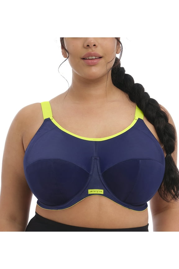 Energise J-Hook Underwire Sports Bra (8041),36GG,Navy