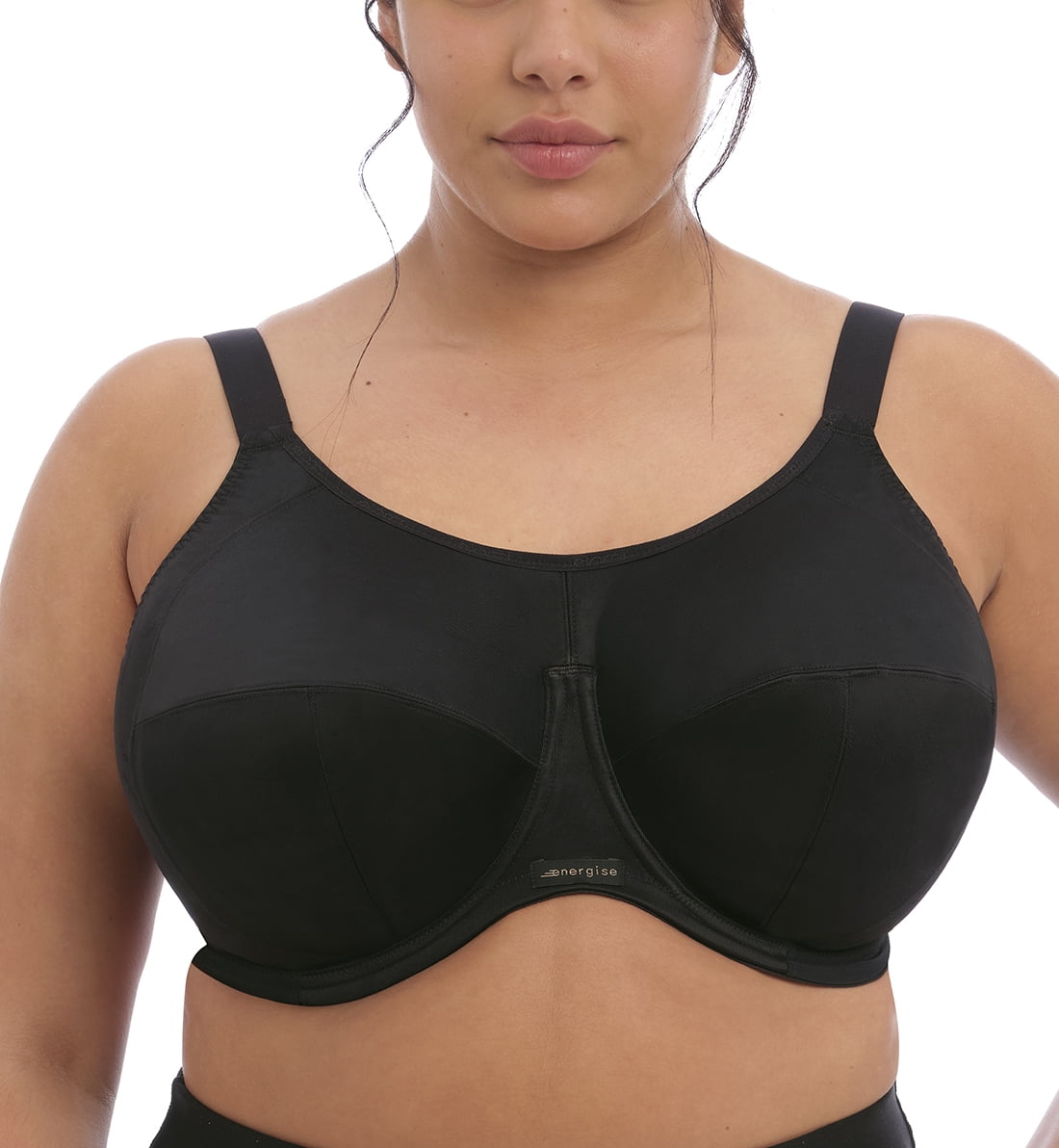 Elomi Energise J-Hook Underwire Sports Bra (8041),36K,Black