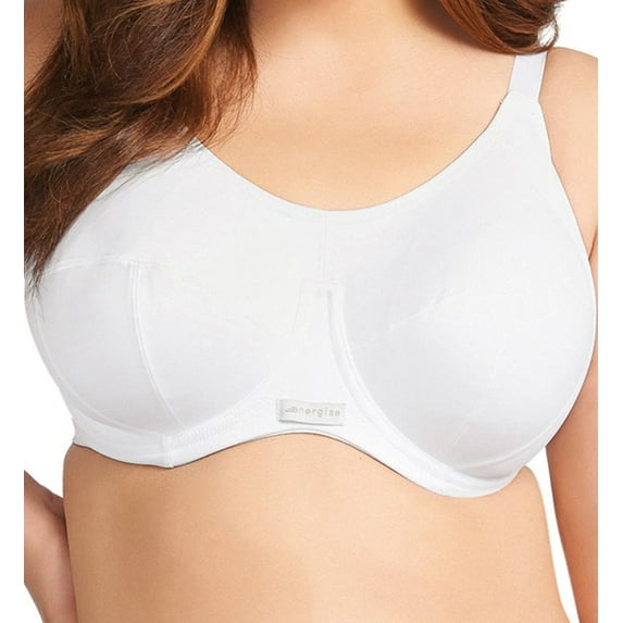 Elomi Energise J-Hook Underwire Sports Bra (8041),38DD,White