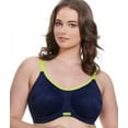 thumbnail image 1 of Elomi Energise J-Hook Underwire Sports Bra (8041),40H,Navy, 1 of 8