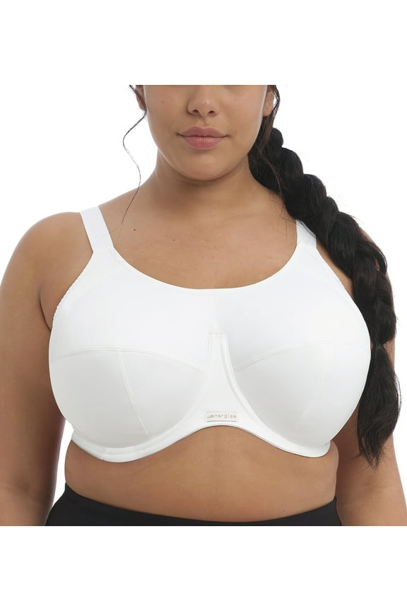 Energise J-Hook Underwire Sports Bra (8041),40HH,White