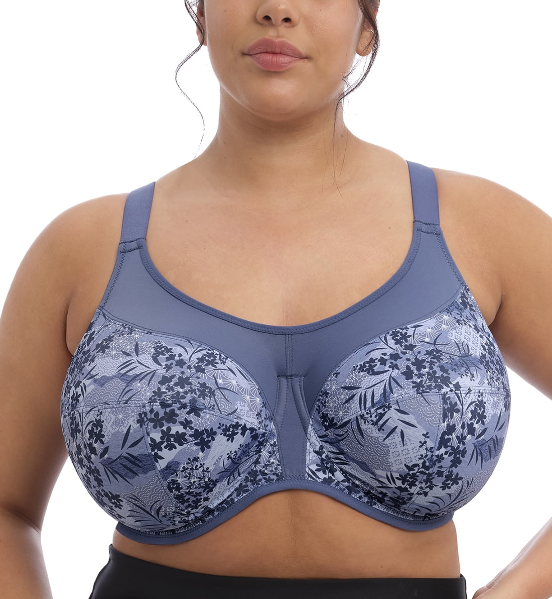 Elomi Energise J-Hook Underwire Sports Bra (8042),42G,Vintage Denim