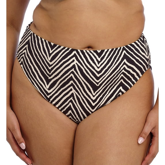 Elomi Fiji Falls Mid Rise Bikini Brief (ES802672),14,Black