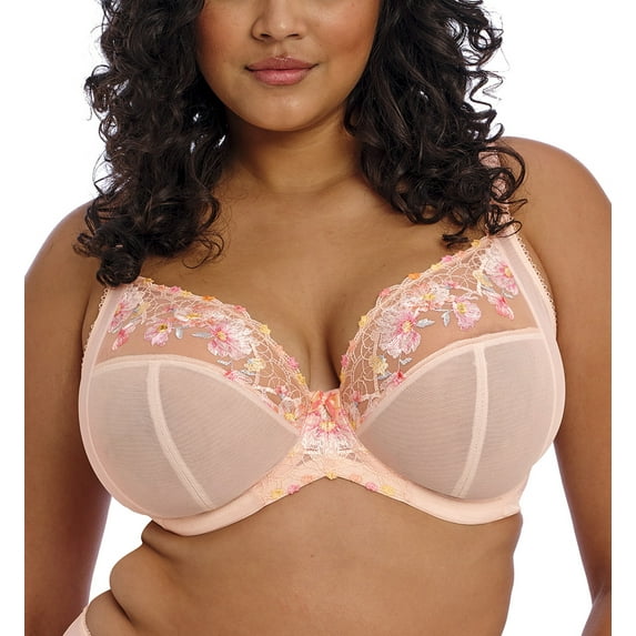 Elomi Himari Plunge Underwire Bra (302102),34HH,Peach Whisper