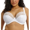 thumbnail image 1 of Elomi Lucie Banded Stretch Lace Plunge Underwire Bra (4490),36H,White, 1 of 5