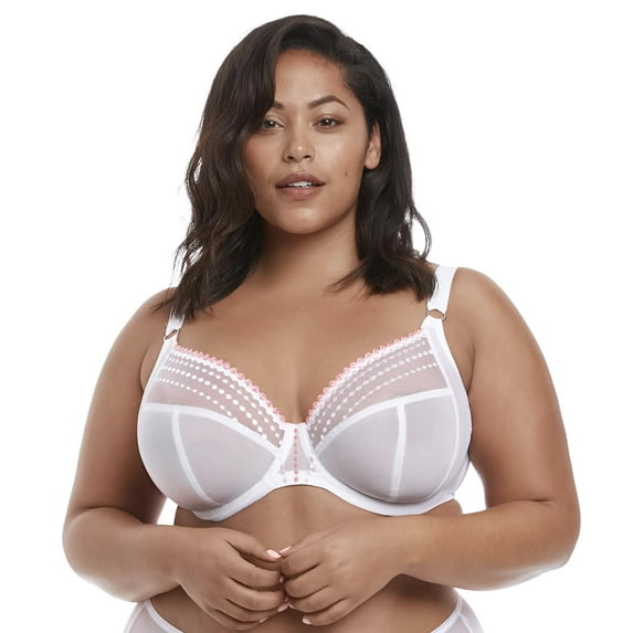 Elomi Matilda Banded Plunge Underwire Bra (8900),34J,White
