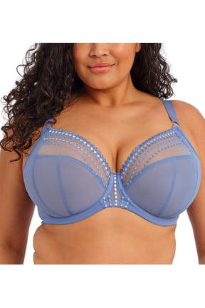 Matilda Banded Plunge Underwire Bra (8900),36FF,Lunar Blue