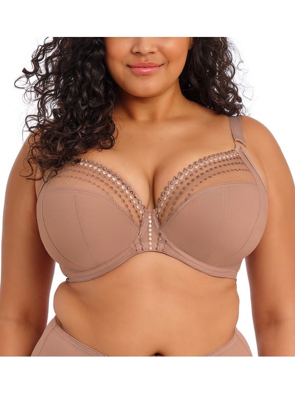 Matilda Banded Plunge Underwire Bra (8900),36FF,Praline